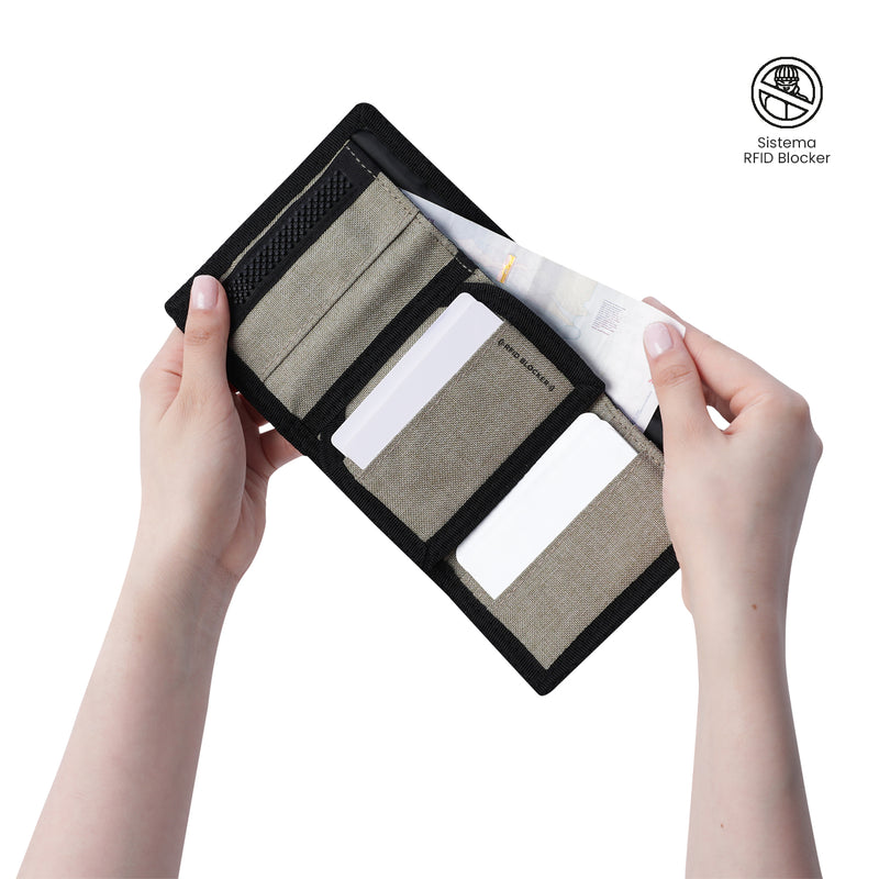 Billetera para Hombre Riva Mee con RFID Blocker Beige