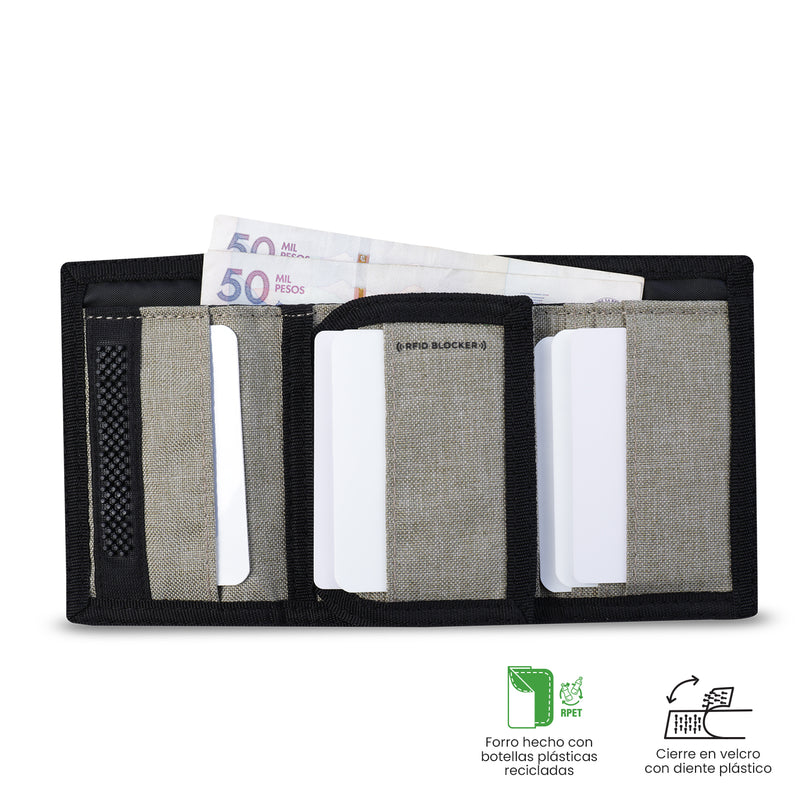 Billetera para Hombre Riva Mee con RFID Blocker Beige