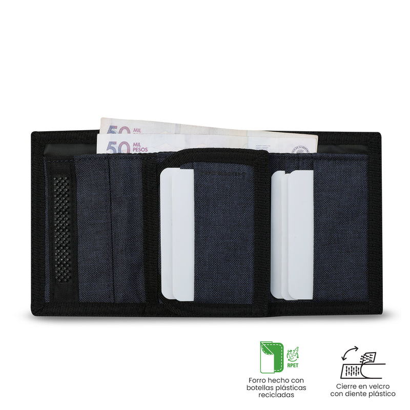 Billetera para Hombre Riva Mee con RFID Blocker Azul