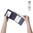 Billetera para Hombre Saffiano Aqi con RFID Blocker Azul