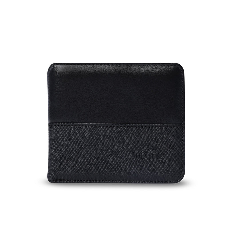 Billetera para Hombre Saffiano Kri con RFID Blocker Negra