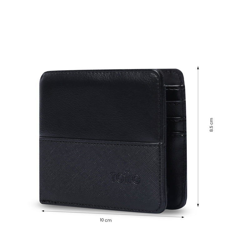 Billetera para Hombre Saffiano Kri con RFID Blocker Negra