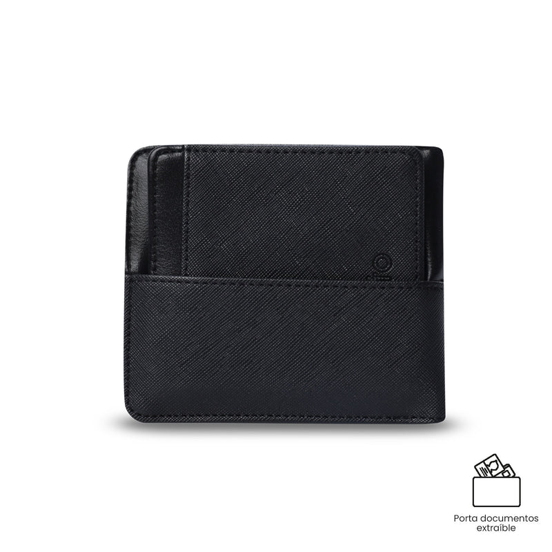 Billetera para Hombre Saffiano Kri con RFID Blocker Negra