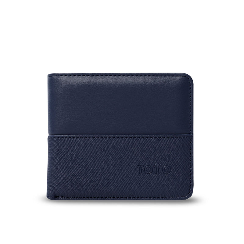 Billetera para Hombre Saffiano Kri con RFID Blocker Azul