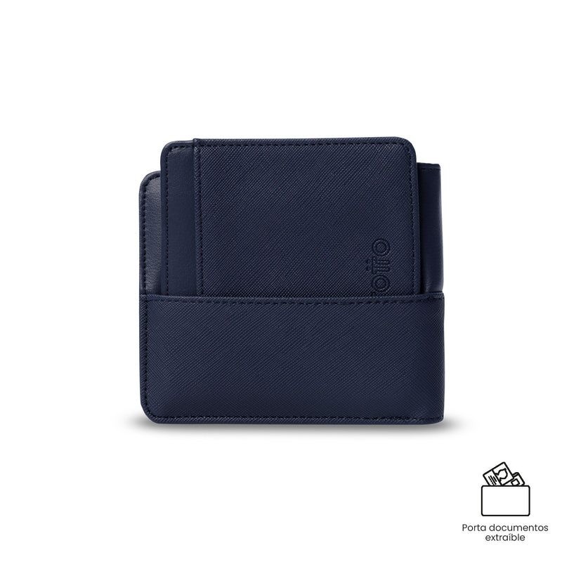 Billetera para Hombre Saffiano Kri con RFID Blocker Azul
