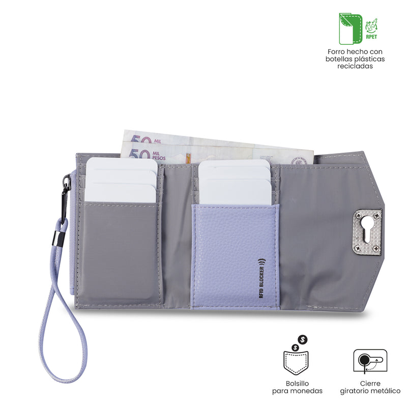 Billetera para Mujer Smooth Ney con RFID Blocker Morada