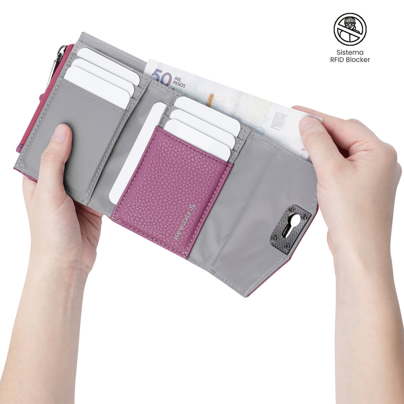 Billetera para Mujer Smooth Ney con RFID Blocker Rosada