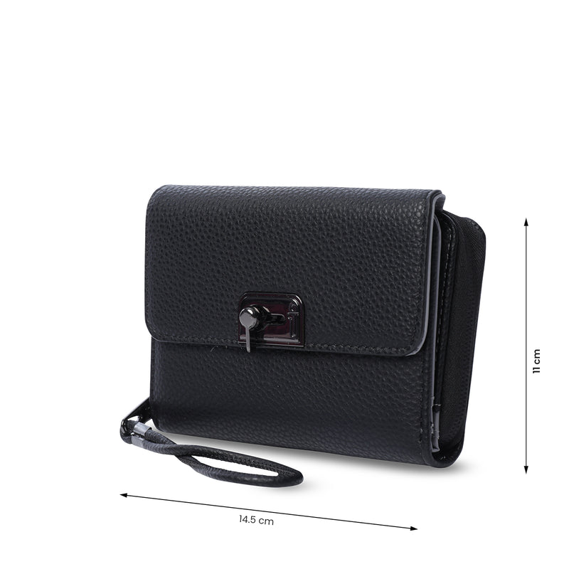 Billetera para Mujer Smooth Cri con RFID Blocker Negra