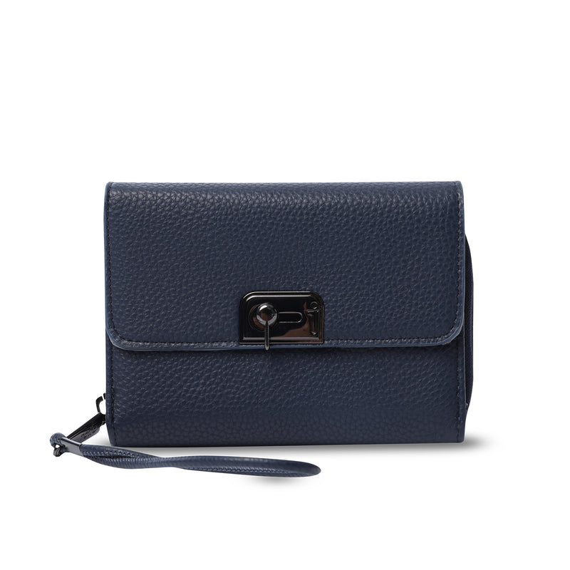 Billetera para Mujer Smooth Cri con RFID Blocker Azul