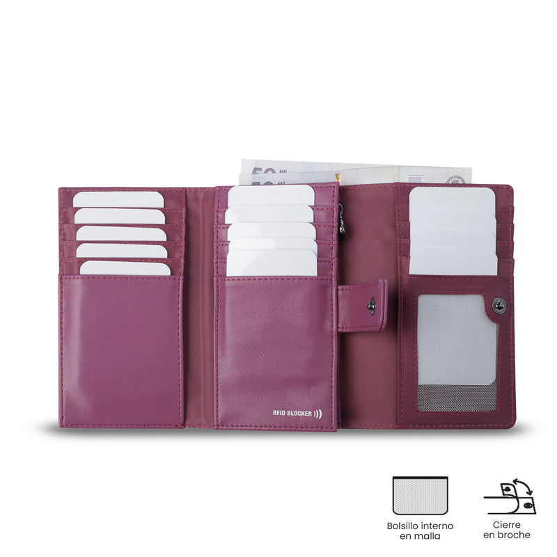 Billetera para Mujer Style Don con RFID Blocker Rosada