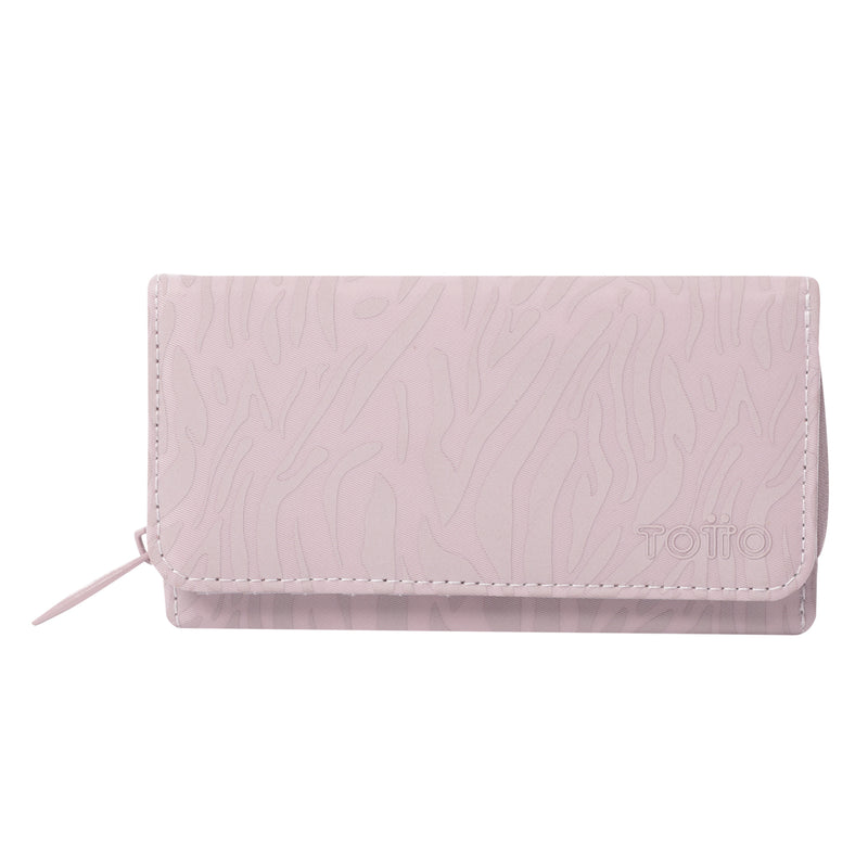 Billetera Texture Var con RFID Blocker Rosada