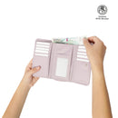 Billetera Texture Var con RFID Blocker Rosada