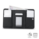 Billetera para Mujer Texture Var con RFID Blocker Negra