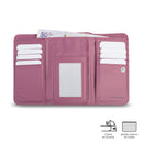 Billetera para Mujer Texture Var con RFID Blocker Rosada