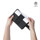 Billetera para Mujer Texture Dull con RFID Blocker Negra