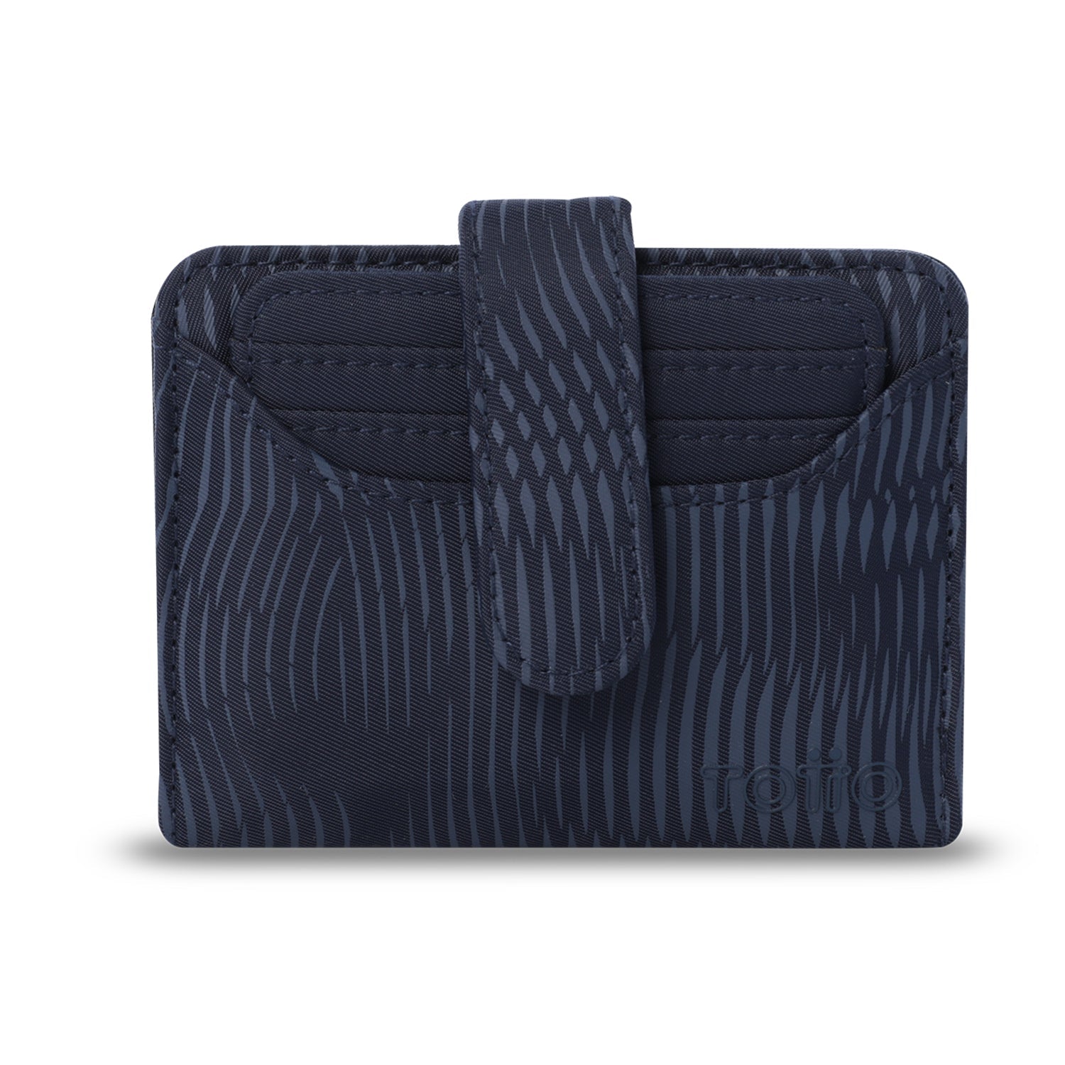 Billetera Texture Dull pequeña azul