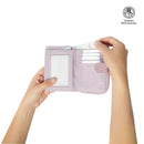 Billetera Texture Twi con RFID Blocker Rosada