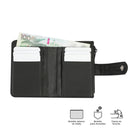 Billetera Texture Twi con RFID Blocker Negra