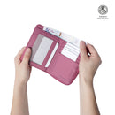 Billetera para Mujer Texture Twi con RFID Blocker Rosada