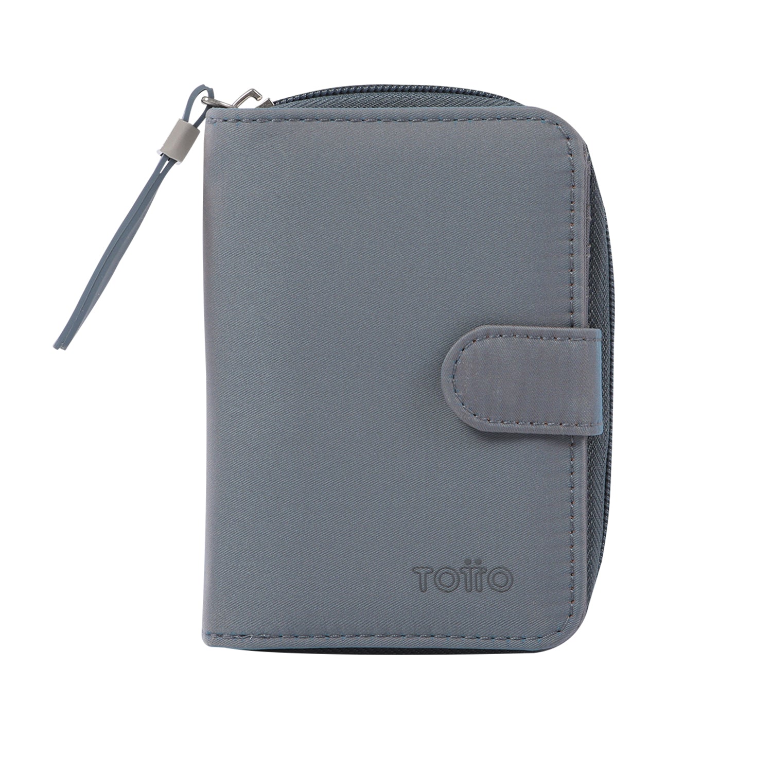 Billetera Twilly Tipo Agenda Con Rfid Blocker  Para Mujer Gris