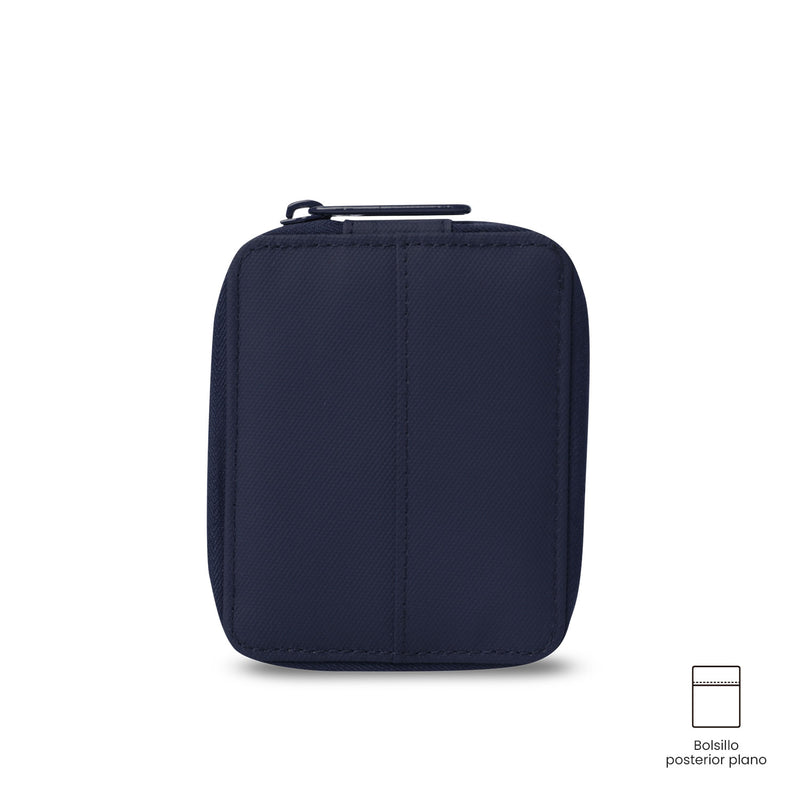 Billetera para Hombre Wood Mediana con RFID Blocker Azul