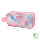 Cartuchera Escuadra Glitter Azul Mujer