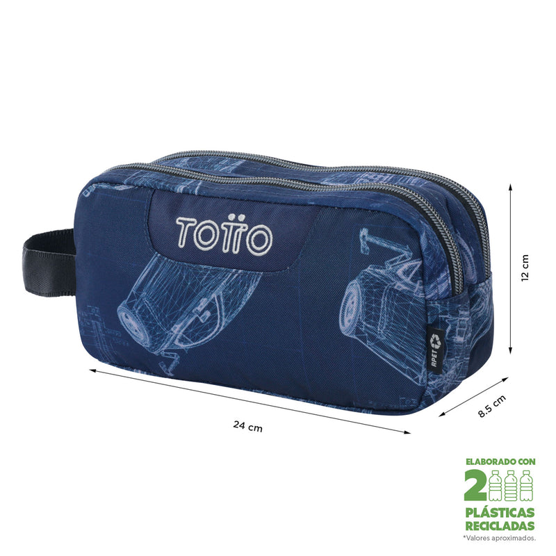 Cartuchera Escuadra Multiuso Niño Azul