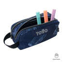 Cartuchera Escuadra Multiuso Niño Azul