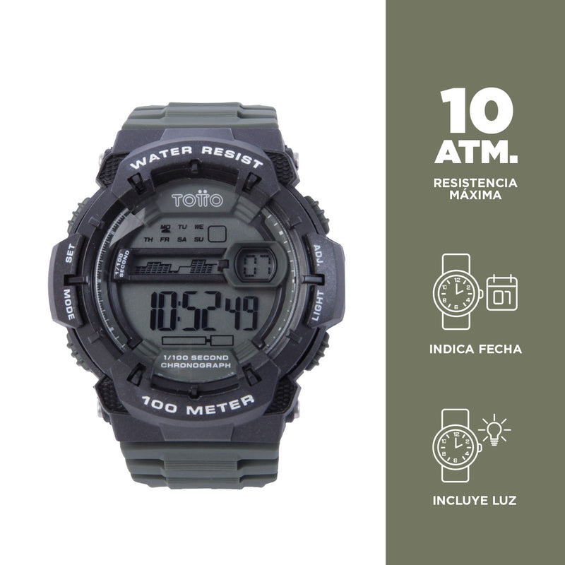 Reloj Digital 10 Atm Ckey - Reloj Digital Ckey Color: Verde