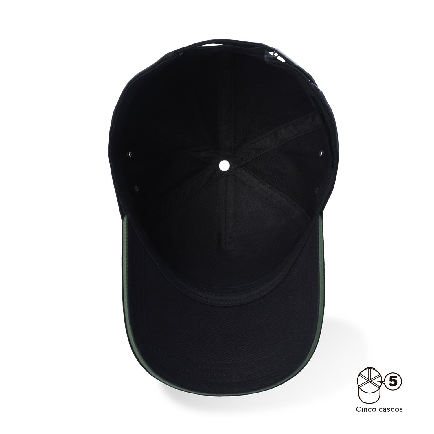 Gorra Beisbolera Totto Plus 2.0 con Filtro UV Negro