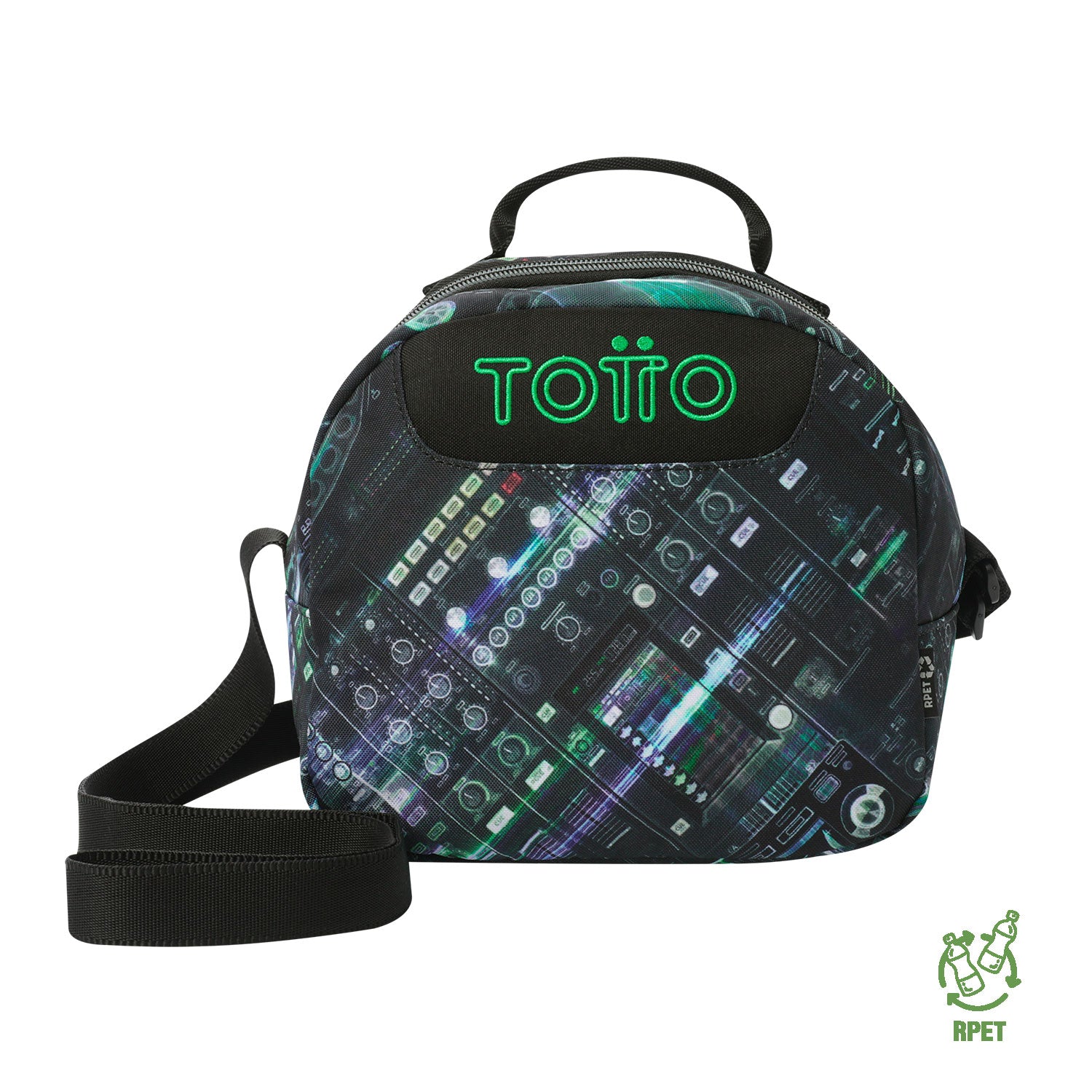 Lonchera con Aislamiento Térmico Borrador Negra