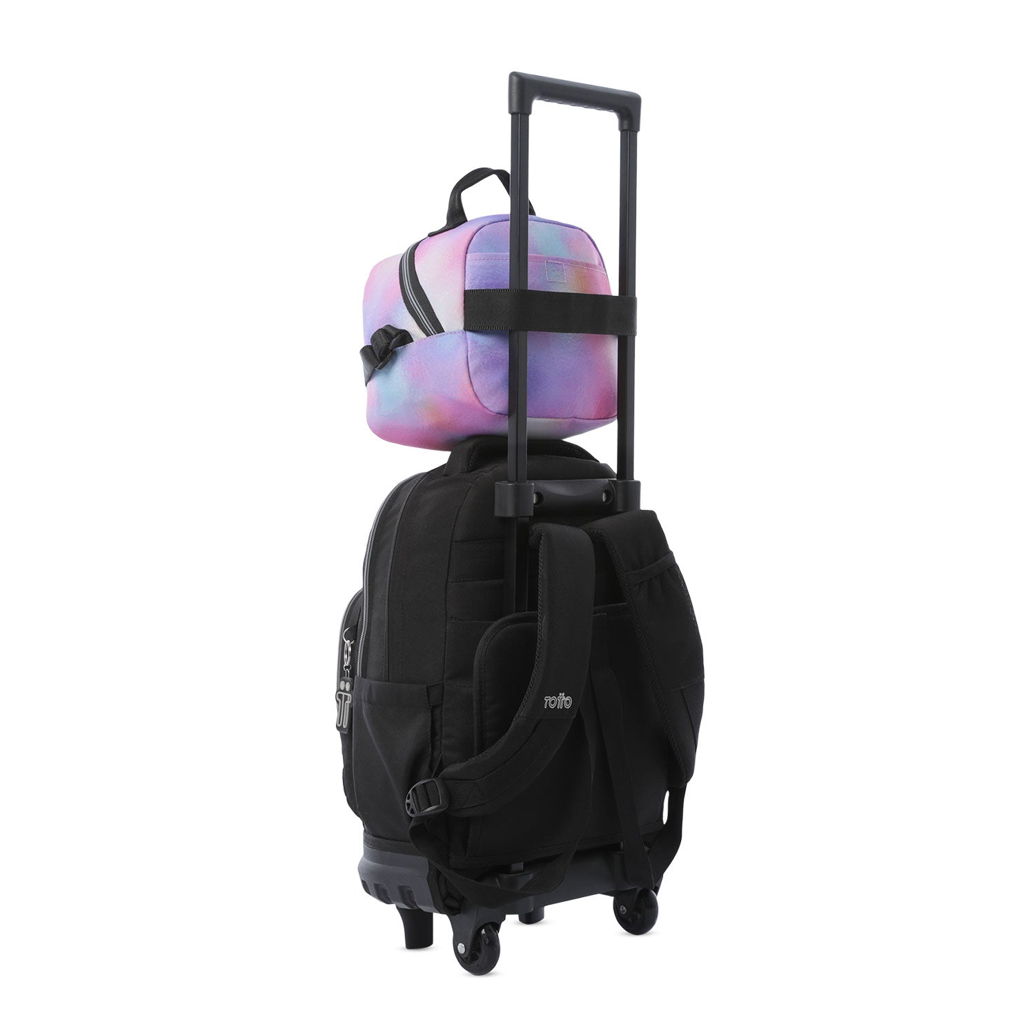 Lonchera Térmica para Mujer Borrador Glitter Mediano Rosada