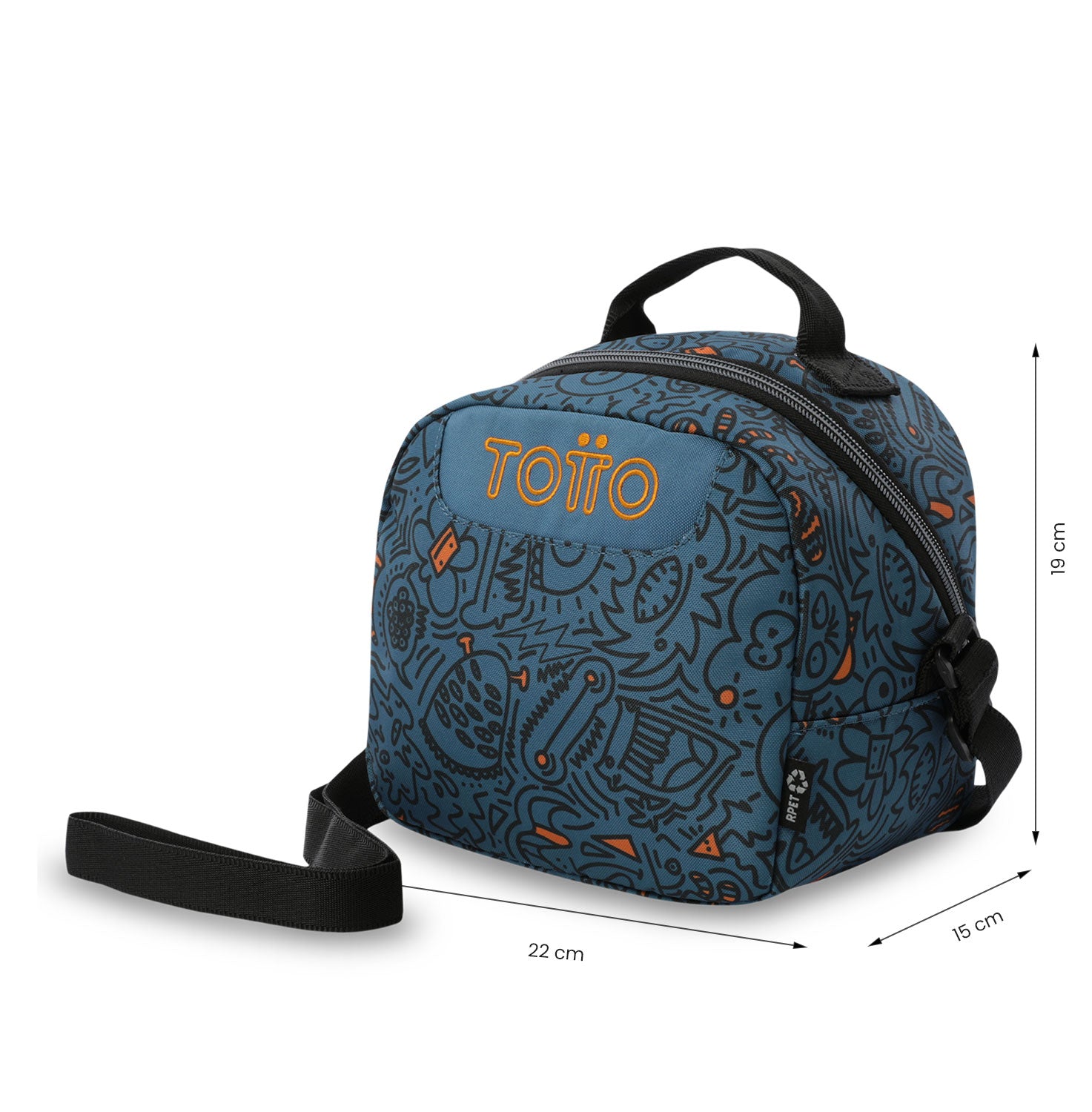 Lonchera Térmica para Hombre Borrador Mediano Azul