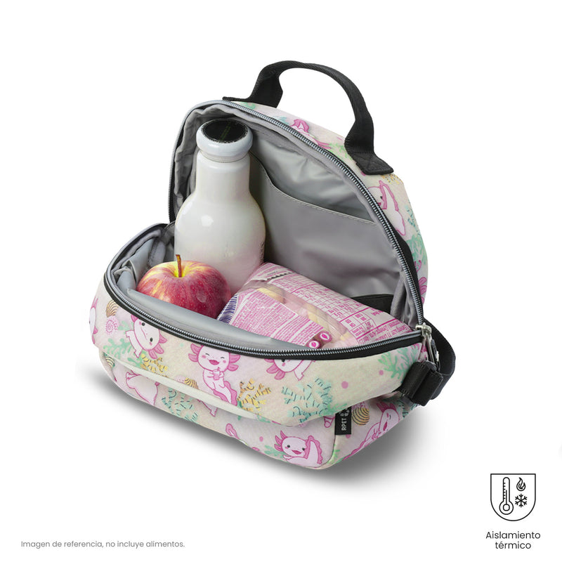 Lonchera Térmica para Mujer Borrador Mediano Blanca