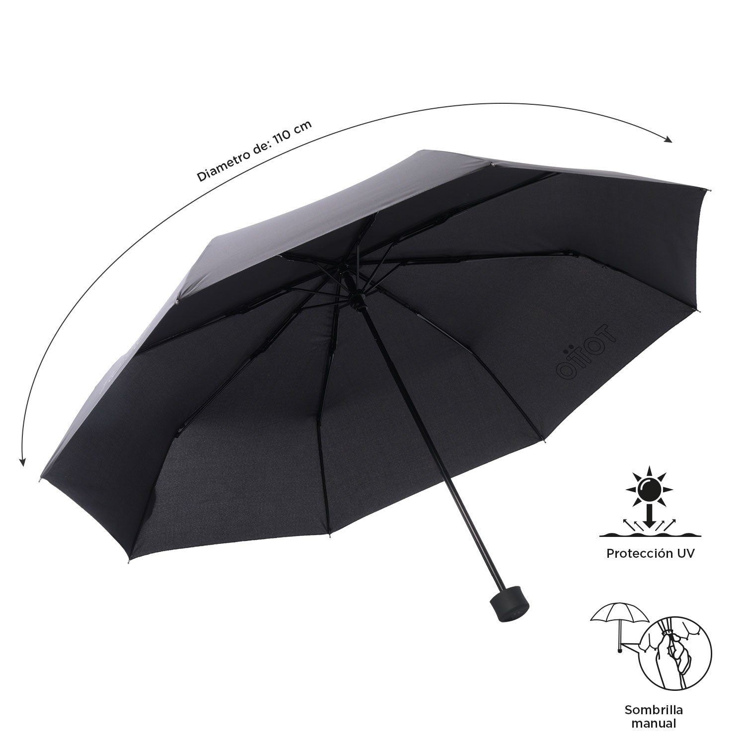 Sombrilla Pequeña Izna Negra