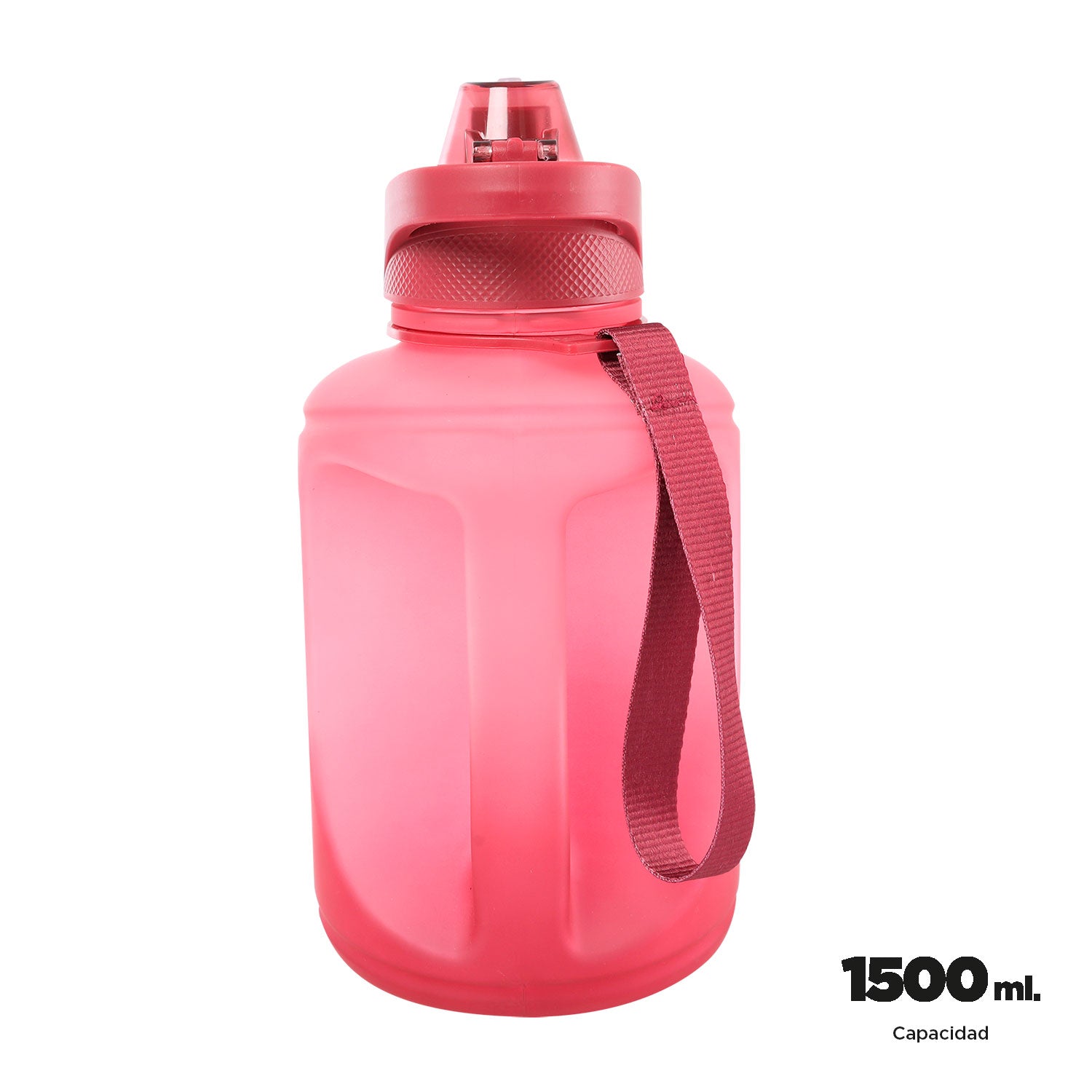 Botellón plástico motivacion grande rosado