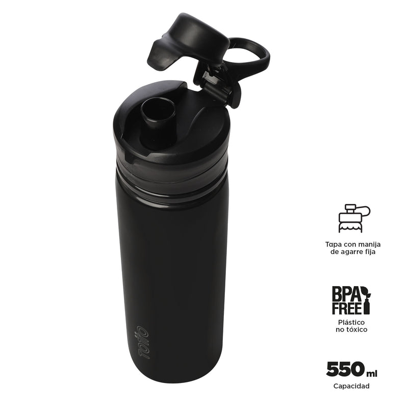 Botellón de agua Nam 550 ml Negro