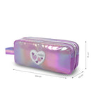 Cartuchera Escolar Grande para Niña 2 Cuerpos Glowy Morada