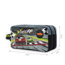 Cartuchera Escolar Grande para Niño 2 Cuerpos Grand Prix Gris