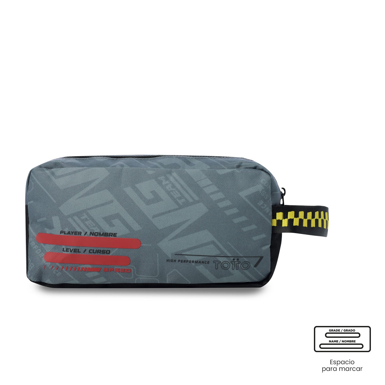 Cartuchera Escolar Grande para Niño 2 Cuerpos Grand Prix Gris