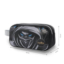 Cartuchera Escolar Grande para Niño 2 Cuerpos Hanzo Negra