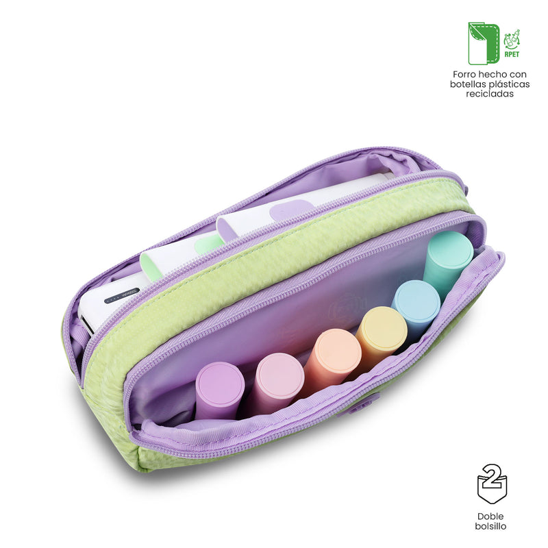 Cartuchera Escolar Mediana para Niña Green Verde