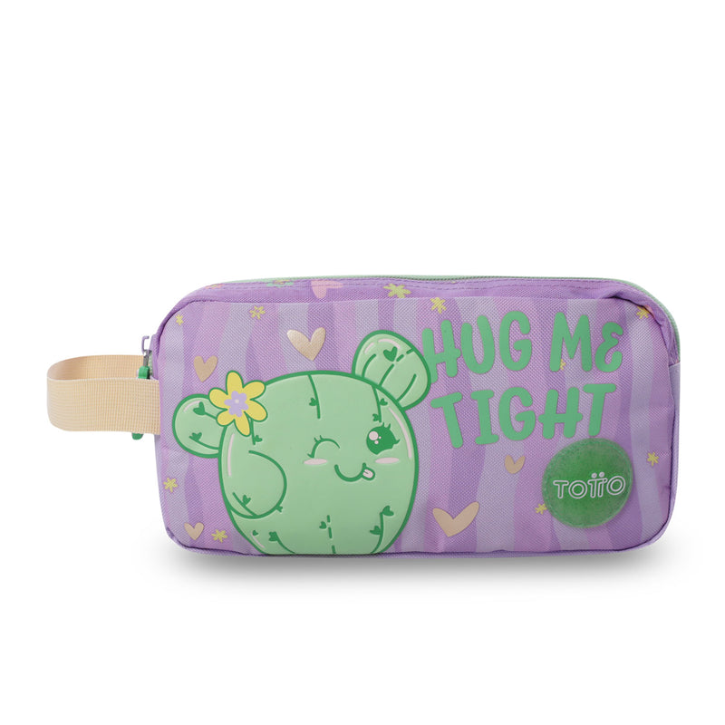 Cartuchera Escolar Grande para Niña 2 Cuerpos Kacty Morada