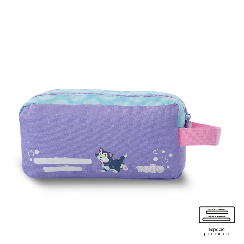 Cartuchera Escolar Grande para Niña 2 Cuerpos Minnie Morada