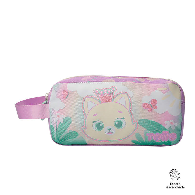 Cartuchera escolar para Niña Queen Cat Rosada