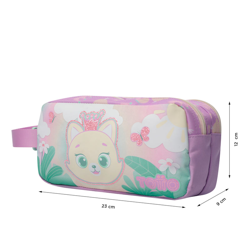 Cartuchera escolar para Niña Queen Cat Rosada