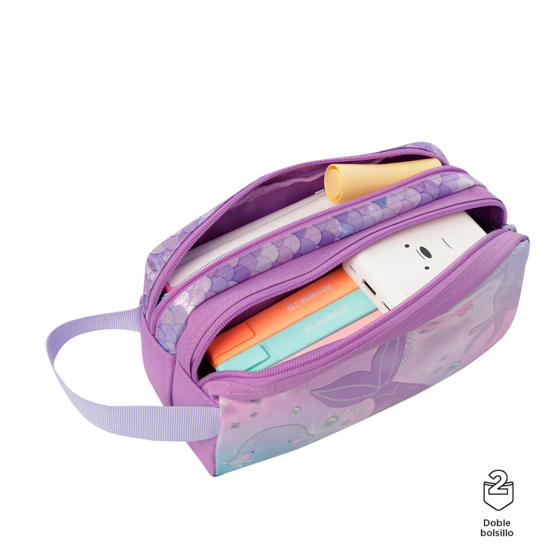 Cartuchera escolar para Niña Sireny Morada