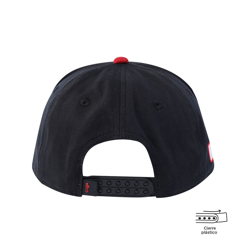 Gorra Plana Spiderman Red Negra