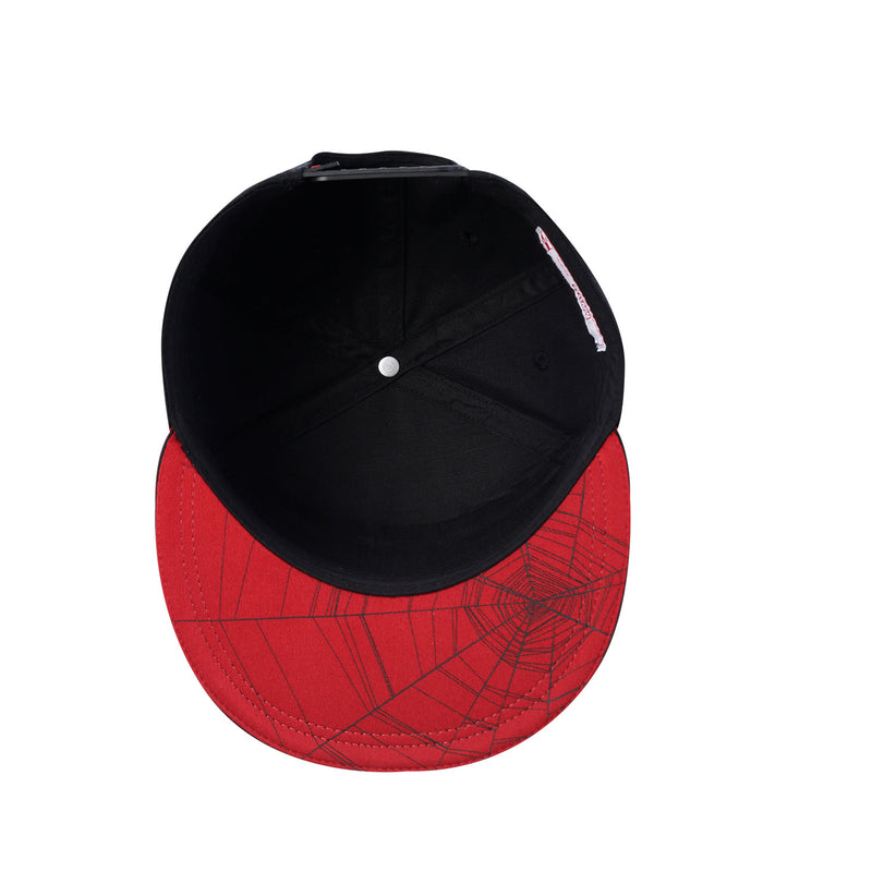 Gorra Plana Spiderman Red Negra