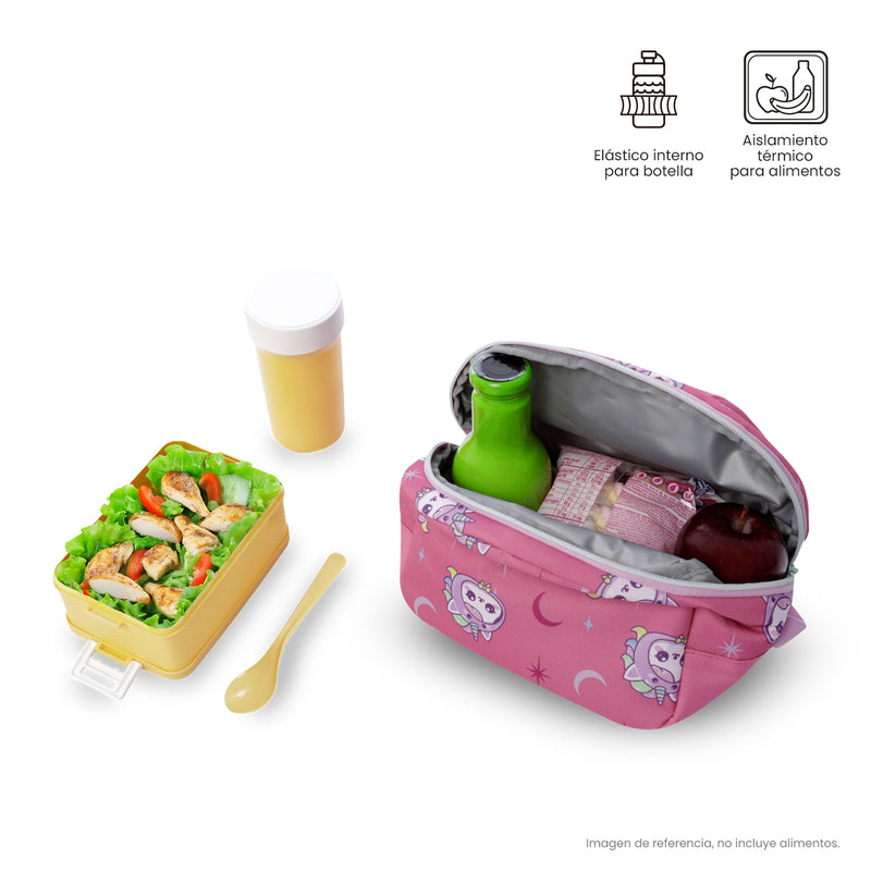 Lonchera Térmica para Niña Magic Spark Mediano Rosada